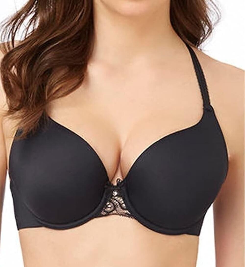 NWT $65 Tag Le Mystere US 32DDD UK 32F Black Sophia Lace T Back Bra 2635